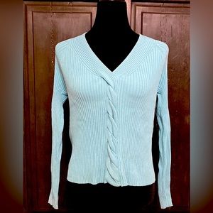 Cato blue cable knit sweater. Size Medium